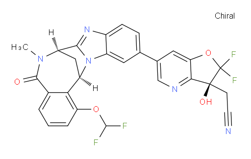 2-((S)-6-((7R,14R)-1-(difluoromethoxy)-6-methyl-5-oxo-5,6,7,14-tetrahydro-7,14-methanobenzo[f]benzo[4,5]imidazo[1,2-a][1,4]diazocin-11-yl)-2,2-difluoro-3-hydroxy-2,3-dihydrofuro[3,2-b]pyridin-3-yl)acetonitrile