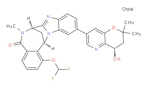(7R,14R)-1-(difluoromethoxy)-11-((S)-4-hydroxy-2,2-dimethyl-3,4-dihydro-2H-pyrano[3,2-b]pyridin-7-yl)-6-methyl-6,7-dihydro-7,14-methanobenzo[f]benzo[4,5]imidazo[1,2-a][1,4]diazocin-5(14H)-one