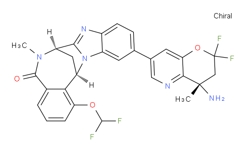 (7R,14R)-11-[(4S)-4-amino-2,2-difluoro-3,4-dihydro-4-methyl-2H-pyrano[3,2-b]pyridin-7-yl]-1-(difluoromethoxy)-6,7-dihydro-6-methyl-7,14-Methanobenzimidazo[1,2-b][2,5]benzodiazocin-5(14H)--one