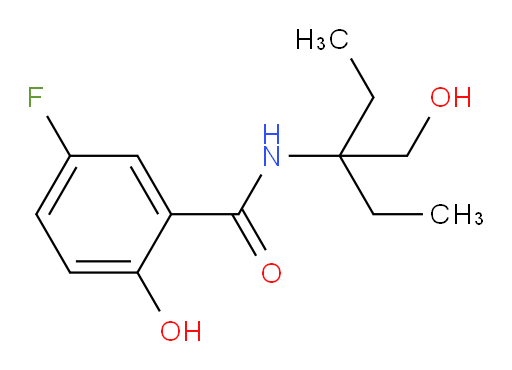 5-fluoro-2-hydroxy-N-(3-(hydroxymethyl)pentan-3-yl)benzamide