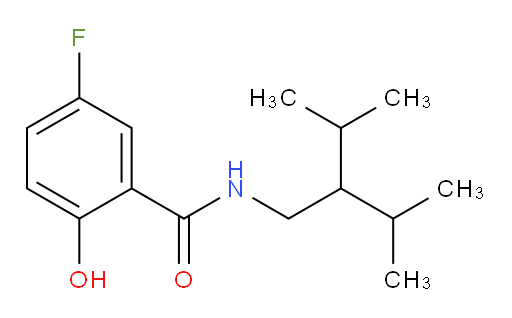 5-fluoro-2-hydroxy-N-(2-isopropyl-3-methylbutyl)benzamide