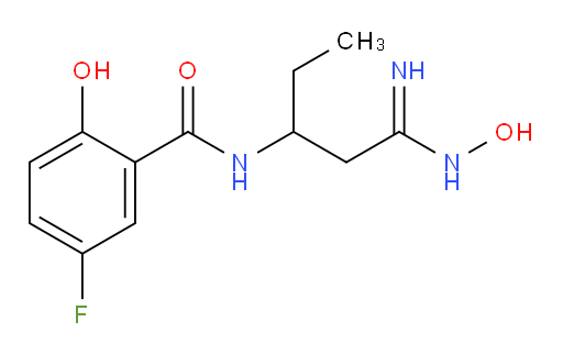 5-fluoro-2-hydroxy-N-(1-(hydroxyamino)-1-iminopentan-3-yl)benzamide