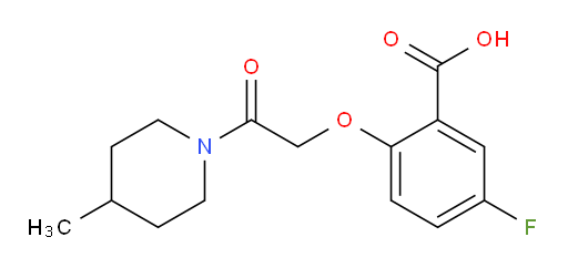 5-fluoro-2-(2-(4-methylpiperidin-1-yl)-2-oxoethoxy)benzoic acid