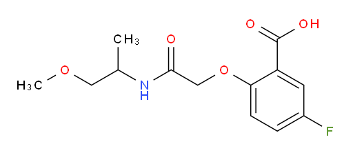 5-fluoro-2-(2-((1-methoxypropan-2-yl)amino)-2-oxoethoxy)benzoic acid