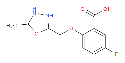 5-fluoro-2-((5-methyl-1,3,4-oxadiazolidin-2-yl)methoxy)benzoic acid