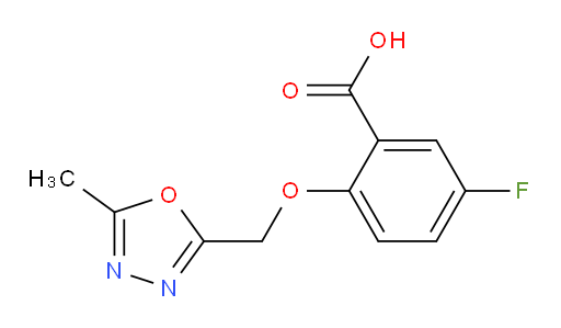 5-fluoro-2-((5-methyl-1,3,4-oxadiazol-2-yl)methoxy)benzoic acid