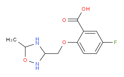 5-fluoro-2-((5-methyl-1,2,4-oxadiazolidin-3-yl)methoxy)benzoic acid