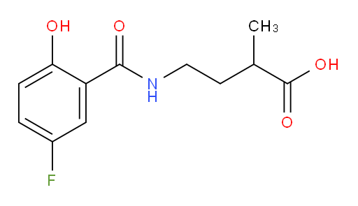 4-(5-fluoro-2-hydroxybenzamido)-2-methylbutanoic acid