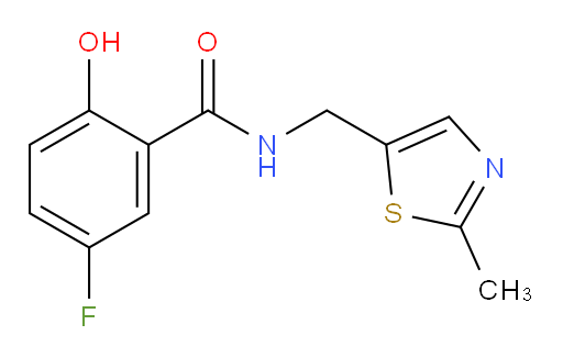 5-fluoro-2-hydroxy-N-((2-methylthiazol-5-yl)methyl)benzamide