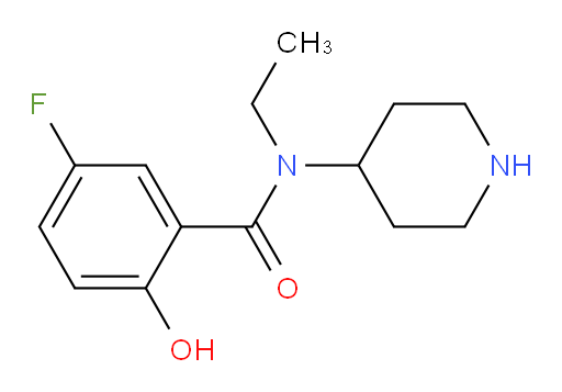 N-ethyl-5-fluoro-2-hydroxy-N-(piperidin-4-yl)benzamide