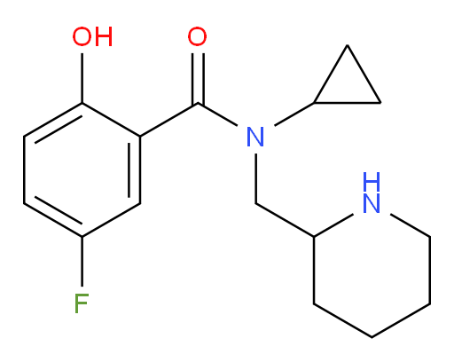 N-cyclopropyl-5-fluoro-2-hydroxy-N-(piperidin-2-ylmethyl)benzamide