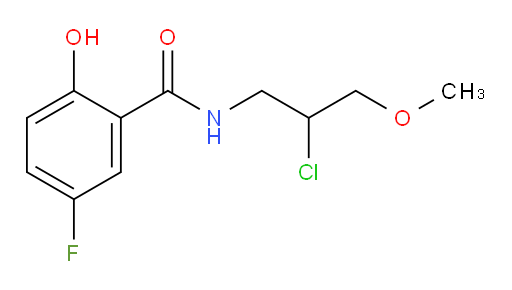 N-(2-chloro-3-methoxypropyl)-5-fluoro-2-hydroxybenzamide