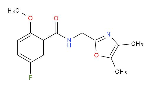 N-((4,5-dimethyloxazol-2-yl)methyl)-5-fluoro-2-methoxybenzamide