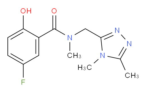 N-((4,5-dimethyl-4H-1,2,4-triazol-3-yl)methyl)-5-fluoro-2-hydroxy-N-methylbenzamide
