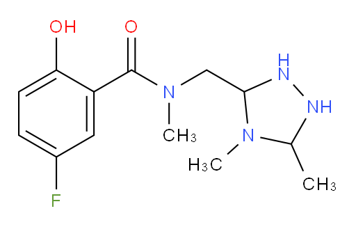 N-((4,5-dimethyl-1,2,4-triazolidin-3-yl)methyl)-5-fluoro-2-hydroxy-N-methylbenzamide