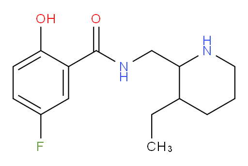 N-((3-ethylpiperidin-2-yl)methyl)-5-fluoro-2-hydroxybenzamide