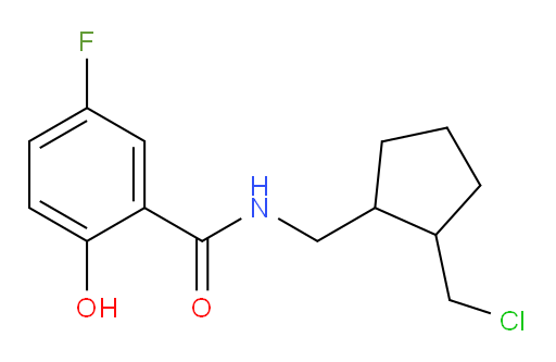 N-((2-(chloromethyl)cyclopentyl)methyl)-5-fluoro-2-hydroxybenzamide