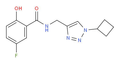 N-((1-cyclobutyl-1H-1,2,3-triazol-4-yl)methyl)-5-fluoro-2-hydroxybenzamide