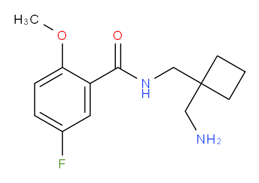N-((1-(aminomethyl)cyclobutyl)methyl)-5-fluoro-2-methoxybenzamide