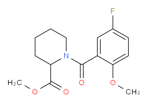 methyl 1-(5-fluoro-2-methoxybenzoyl)piperidine-2-carboxylate