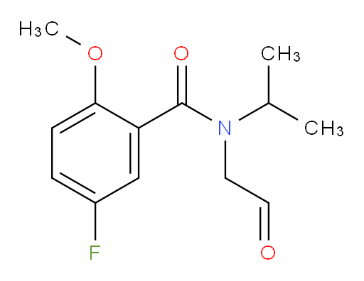 5-fluoro-N-isopropyl-2-methoxy-N-(2-oxoethyl)benzamide