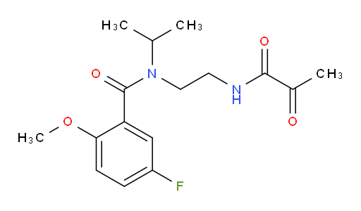 5-fluoro-N-isopropyl-2-methoxy-N-(2-(2-oxopropanamido)ethyl)benzamide