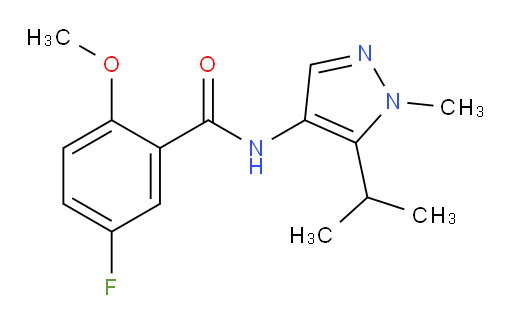 5-fluoro-N-(5-isopropyl-1-methyl-1H-pyrazol-4-yl)-2-methoxybenzamide