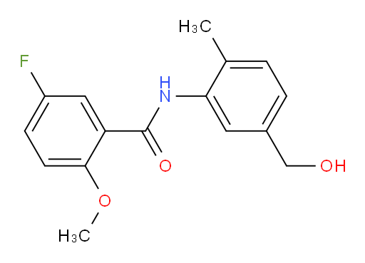 5-fluoro-N-(5-(hydroxymethyl)-2-methylphenyl)-2-methoxybenzamide