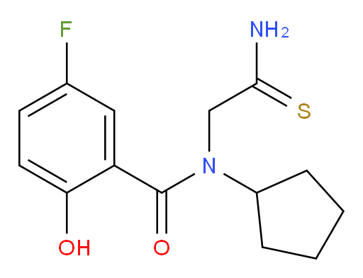 N-(2-amino-2-thioxoethyl)-N-cyclopentyl-5-fluoro-2-hydroxybenzamide