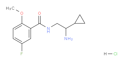 N-(2-amino-2-cyclopropylethyl)-5-fluoro-2-methoxybenzamide hydrochloride