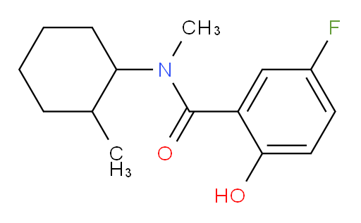 5-fluoro-2-hydroxy-N-methyl-N-(2-methylcyclohexyl)benzamide