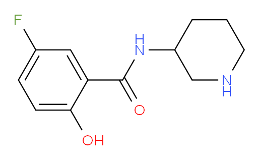 5-fluoro-2-hydroxy-N-(piperidin-3-yl)benzamide