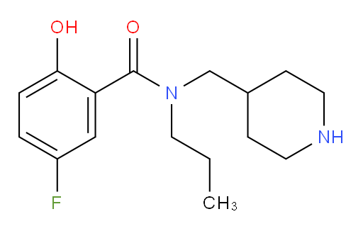 5-fluoro-2-hydroxy-N-(piperidin-4-ylmethyl)-N-propylbenzamide