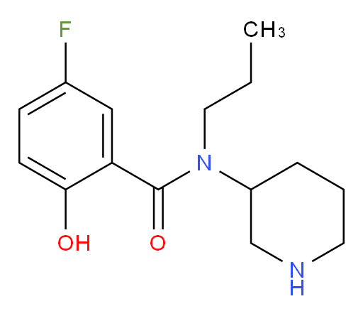 5-fluoro-2-hydroxy-N-(piperidin-3-yl)-N-propylbenzamide