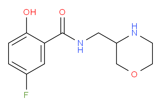 5-fluoro-2-hydroxy-N-(morpholin-3-ylmethyl)benzamide