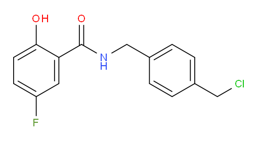 N-(4-(chloromethyl)benzyl)-5-fluoro-2-hydroxybenzamide