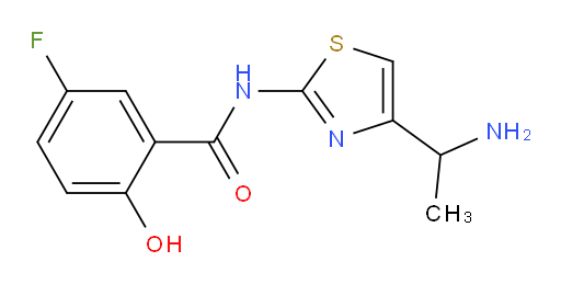 N-(4-(1-aminoethyl)thiazol-2-yl)-5-fluoro-2-hydroxybenzamide
