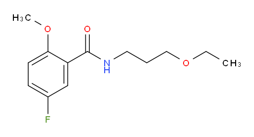 N-(3-ethoxypropyl)-5-fluoro-2-methoxybenzamide
