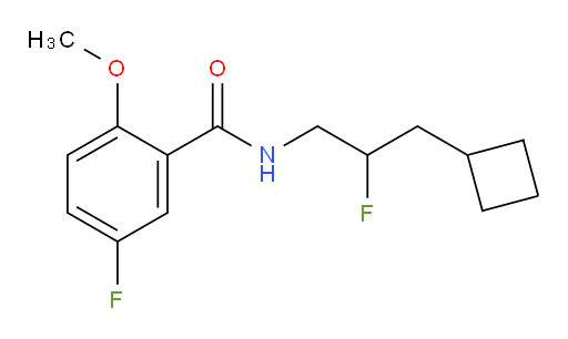N-(3-cyclobutyl-2-fluoropropyl)-5-fluoro-2-methoxybenzamide