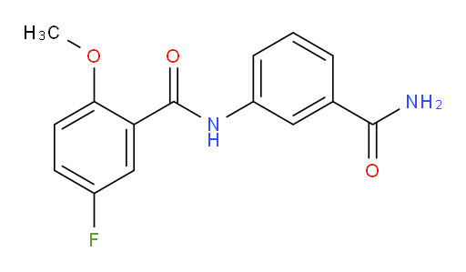 N-(3-carbamoylphenyl)-5-fluoro-2-methoxybenzamide