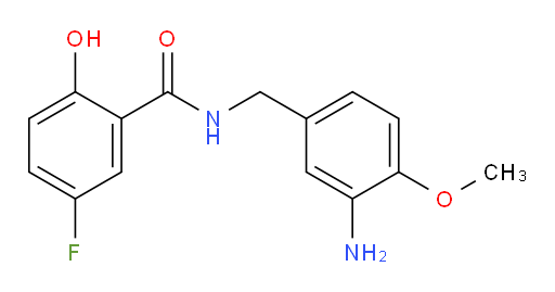 N-(3-amino-4-methoxybenzyl)-5-fluoro-2-hydroxybenzamide