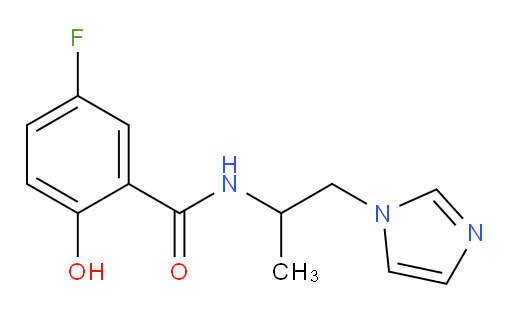 N-(1-(1H-imidazol-1-yl)propan-2-yl)-5-fluoro-2-hydroxybenzamide