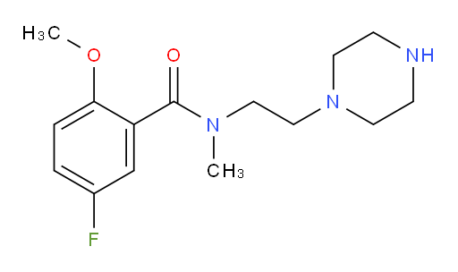 5-fluoro-2-methoxy-N-methyl-N-(2-(piperazin-1-yl)ethyl)benzamide