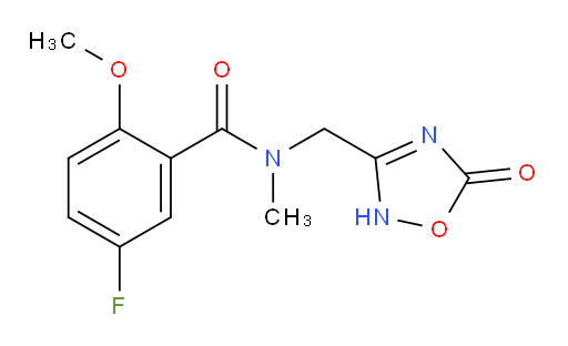 5-fluoro-2-methoxy-N-methyl-N-((5-oxo-2,5-dihydro-1,2,4-oxadiazol-3-yl)methyl)benzamide