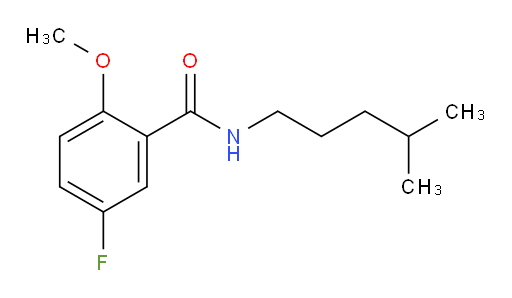 5-fluoro-2-methoxy-N-(4-methylpentyl)benzamide