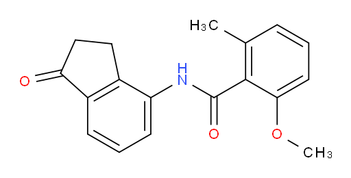 2-methoxy-6-methyl-N-(1-oxo-2,3-dihydro-1H-inden-4-yl)benzamide