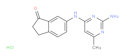 6-((2-amino-6-methylpyrimidin-4-yl)amino)-2,3-dihydro-1H-inden-1-one hydrochloride