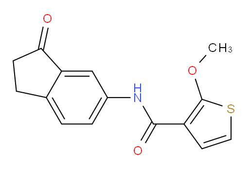 2-methoxy-N-(3-oxo-2,3-dihydro-1H-inden-5-yl)thiophene-3-carboxamide