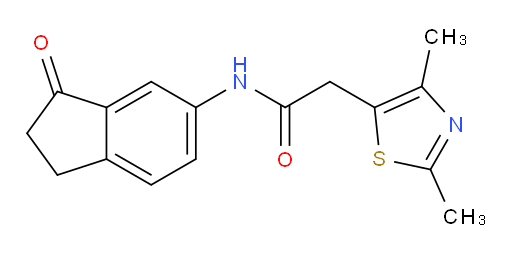 2-(2,4-dimethylthiazol-5-yl)-N-(3-oxo-2,3-dihydro-1H-inden-5-yl)acetamide