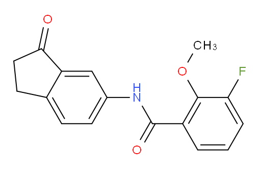 3-fluoro-2-methoxy-N-(3-oxo-2,3-dihydro-1H-inden-5-yl)benzamide